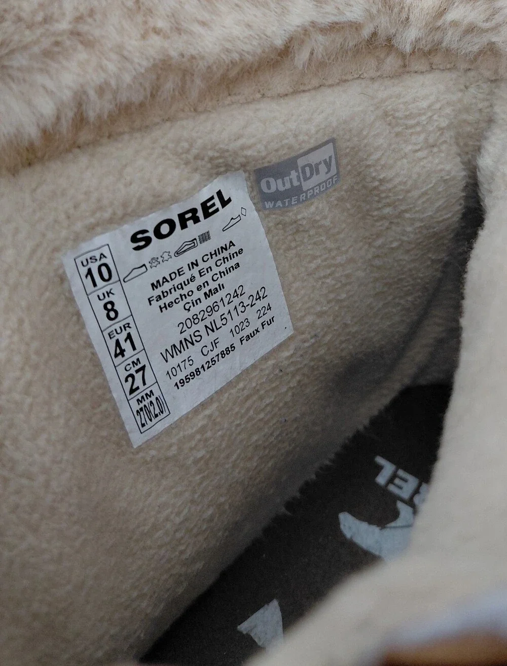 Sorel Tan and Cream Faux-Fur Lined Winter Boots - Women's Size 10
